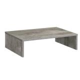 Convenience Concepts Designs2Go 23.75 in. Rectangle Faux Birch Particle Board Writing Desk Small TV/Monitor Riser with Storage Space