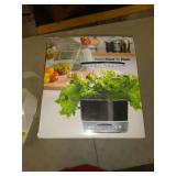 AeroGarden - Harvest Elite 360 6-Pod with Gourmet Herb Seed Pod Kit - Platinum Stainless