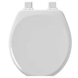 Mayfair Slow Close Round White Molded Wood Toilet Seat