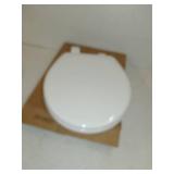 Mayfair Slow Close Round White Molded Wood Toilet Seat