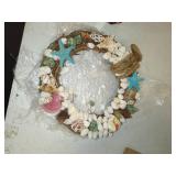 Rustic Shell Wreath, Seashell Decor, Driftwood Wreath, Seashell Wreath, Rustic Driftwood Decor, Seashell Beach Decor Cracked Pieces