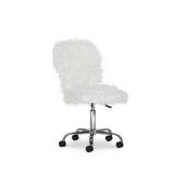 Linon Faux Flokati Armless Office Chair