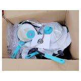 Soft Grip 16pc Ceramic Non-stick Cookware Set, Turquoise USED