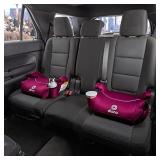 Diono Solana, No Latch, Pack of 2 Backless Booster Car Seats, Lightweight, Machine Washable Covers, Cup Holders, Pink