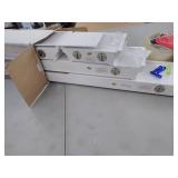 Melannco Floating Wall Mount Molding Ledge Shelves, Set of 4, White