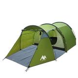 Backpacking Tents for 1/2/3 Person, AYAMAYA Lightweight Waterproof Camping Tunnel Tent with One Removable Bedroom & Vestibule Footprint, Ideal for 1-3 People Motorcycle Bikepacking Survival Expedition