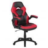 Flash Furniture CH-00095-RED-GG Swivel Gaming Chair w/ Black & Red LeatherSoft Back & Seat - Black Base w/ Casters
