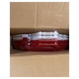 IRIS USA, 24 Inch Wreath Storage Box, 2 Pack, Red/Clear