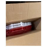 IRIS USA, 24 Inch Wreath Storage Box, 2 Pack, Red/Clear