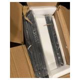 VECELO Modern Nightstand, End Table with flip Drawer and X-Design Side for Bedroom Living Room Office, Easy Assembly,Set of 2,Retro Brown