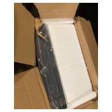 VECELO Modern Nightstand, End Table with flip Drawer and X-Design Side for Bedroom Living Room Office, Easy Assembly,Set of 2,Retro Brown