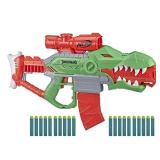 NERF NERF DinoSquad Rex-Rampage Motorized Dart Blaster, 10-Dart Clip, 20 Official Darts, 10-Dart Storage- T-Rex Dinosaur Design