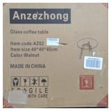 GLASS COFFEE TABLE ITEM CODE AZ02,WALNUT GLASS TOP