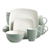 Gibson Soho Lounge Dinnerware set, Square, Celadon