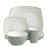 Gibson Soho Lounge Dinnerware set, Square, Celadon