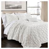 Ravello Pintuck 5-Piece King Comforter Set Bedding