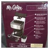 Mr. Coffee - CafÃ© Barista Single Serve 3-in-1 Espresso Machine with 15 with Bars of Pressure with Milk Frother - Stainless Steel