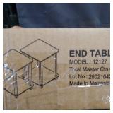 Furinno 12127EX/BK Simplistic End Table, Set of Two, Espresso/Black