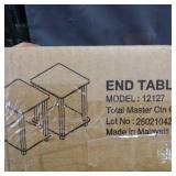 Furinno 12127EX/BK Simplistic End Table, Set of Two, Espresso/Black