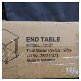 Furinno 12127EX/BK Simplistic End Table, Set of Two, Espresso/Black