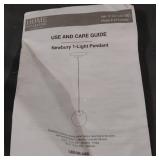 HOME DECORATORS NEWBURY 1 LIGHT PENDANT HANGING LIGHT