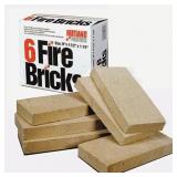 RUTLAND Fire Bricks 6 bricks - 4.5 inch x 9 inch x 1.25 inch
