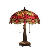 Empress Tiffany-Style 2 Light Dragonfly Table Lamp 16" Shade