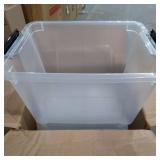STORAGE CONTAINERS PLASTIC WITH LIDS CASE OF 4-PACK