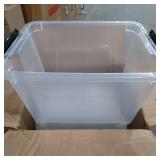 STORAGE CONTAINERS PLASTIC WITH LIDS CASE OF 4-PACK