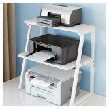 Printer Stand ,Printer Stand Table Shelf Cabinet Desk with Storage Office Home Desktop Under Desk Printer Stand Office Furniture for Small Space (White)