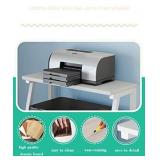 Printer Stand ,Printer Stand Table Shelf Cabinet Desk with Storage Office Home Desktop Under Desk Printer Stand Office Furniture for Small Space (White)