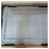 PLASTIC STORAGE CONTAINERS WITH LIDS CASE OF 4