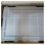 PLASTIC STORAGE CONTAINERS WITH LIDS CASE OF 4