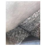 FurHaven Pet Dog Bed Deluxe Orthopedic Faux Fur & Suede L-Shaped Chaise Couch Pet Bed for Dogs & Cats, Stone Gray, Jumbo