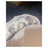 WHITE AND BROWN KITCHEN RUG