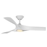 Progress Lighting Ryne 52 in. 3-Blade LED Indoor/Outdoor White DC Motor Transitional DC Ceiling Fan