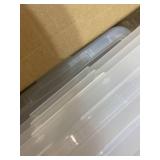 IRIS Dual Purpose Letter and Legal Size File Box, 4 Pack, Clear