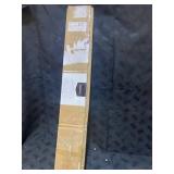 AMAZON BASICS BLACK CURTAIN ROD WITH ROUND FINALS