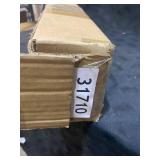 AMAZON BASICS BLACK CURTAIN ROD WITH ROUND FINALS