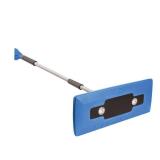 Snow Joe SJBLZD-LED 4-In-1 Telescoping Snow Broom + Ice Scraper 18-Inch Foam Head Headlights (Blue)