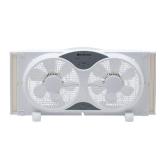 Comfort Zone 3-Speed Reversible Twin Window Fan with Remote Control