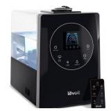 LEVOIT Humidifiers for Large Room Bedroom (6L), Warm and Cool Mist Ultrasonic Air Vaporizer for Home Whole House Babies, Customized Humidity, Remote Control, Whisper-Quiet, Black