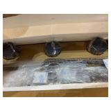 LNC Adjustable Track Lighting Fixture Farmhouse 3 Heads Ceiling Spotlight for Kitchen, Dining & Living Room, Foyer and Cloakroom, Wall, Wood & Black