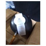 Kenmore Hammond 14" Flat Bottom Carbon Steel Wok with Wooden Handles