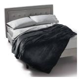 Queen Electric Velvet Bed Blanket with Heated Foot Gray - Sunbeam