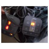 Queen Electric Velvet Bed Blanket with Heated Foot Gray - Sunbeam