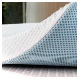 Subrtex 3 inches Gel-Infused Memory Foam Bed Mattress Topper High Density Cooling Pad Removable Fitted Bamboo Cover Ventilated Design (Full)
