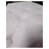 Plush Pink Fold Out Storage Ottoman