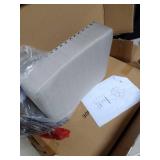 Nathan James Hylie Nailhead Wood Pub-Height Counter Bar Stool 29" Gray Fabric Cushion Dark Brown Finish