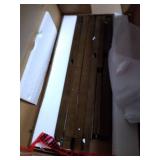 Nathan James Hylie Nailhead Wood Pub-Height Counter Bar Stool 29" Gray Fabric Cushion Dark Brown Finish